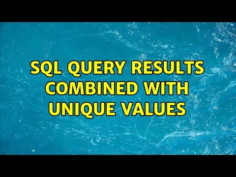 SQL query results combined with unique values