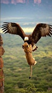 Eagle Saved Lion Cub" #wildlife #animals #short