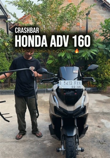 Crashbar Honda ADV 160 .. Safety Riding Brother 🔥 #tubular #crashbar #adv #adventure #safetyriding