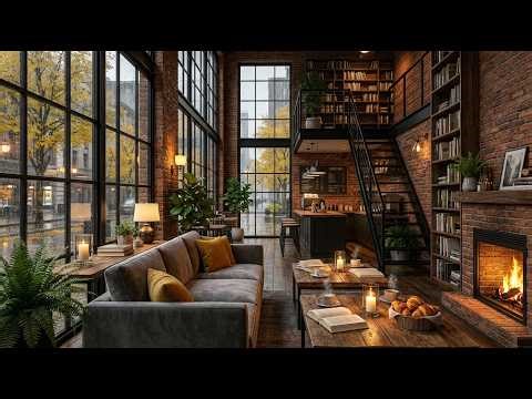 Spring Day Coffee Shop Ambience 🌸 Soothing Jazz Piano & Relaxing Rain Sounds for Stress Relief, Work