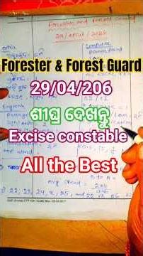 Forester Forest Guard Excise Constable 29 April 2nd Shift Analysis | OSSSC Exam 2026 | Master J