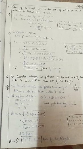 Class 9 Math Chapter 10 Heron's Formulas Exercise 10.1 NCERT SOLUTIONS New Book Q- 1,2,3,4,5 and 6 .