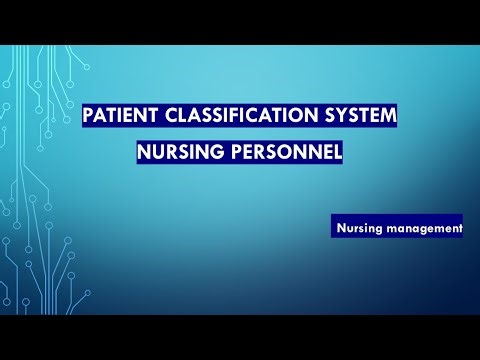 Patient classification system and nursing personnel
