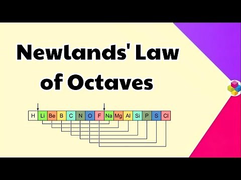 Newlands' Law of Octaves | Classification of Elements & Periodicity in Properties | Science