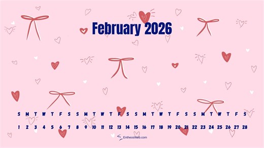 2026 February Calendar Desktop Wallpaper https://www.entheosweb.com/freebies/2026-february-desktop-wallpaper-calendar/ #2026February #Calendar #DesktopWallpaper #wallpaperdecor | EntheosWeb