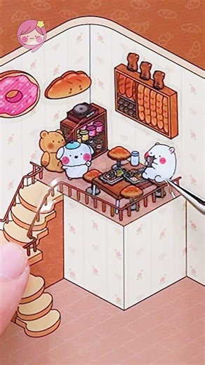 💛냠냠 베이커리 공간 스티커 꾸미기🤎 #sticker #스티커