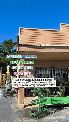 Not to be dramatic… but @thefarmhousemarketal in Foley might just be my happy place. It’s one of those spots that instantly makes you slow down - locally brewed coffee in hand, the smell of baked goods and local honey in the air, and the friendliest faces behind every counter. They’ve got everything: fresh produce, a local butcher shop, handmade gifts, cute clothes, coffee beans roasted right here on the Gulf Coast, baked goods - the kind of stuff that just feels good to buy because you know who