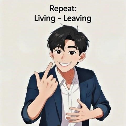 🟡 Living or Leaving? | Daily English Pronunciation Training