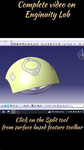 CATIA V5 Split Command 🔥 | Surface Based Cut #catiav5 #enginuitylab #catiadesign #cadindustry