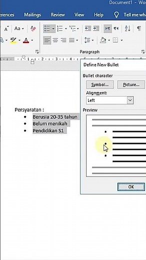 Cara mengubah warna Bullets di Microsoft word 2016