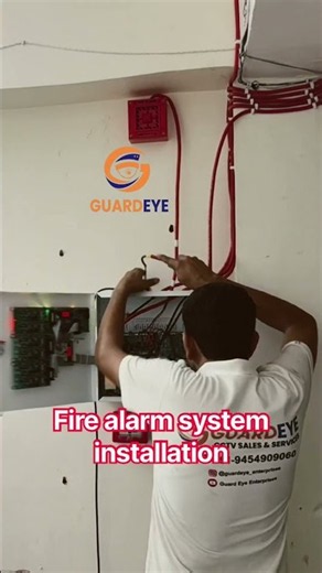 Fire alarm system installed. #firealarm #firesafety #smock sensor
