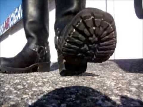 Tall Wesco Harness Boots with Nickel Hardware on I-77