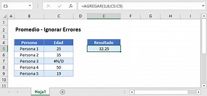 Promedio - Ignorar Errores en Excel y Google Sheets