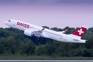 Bombardier delivers first CS300 from Swiss