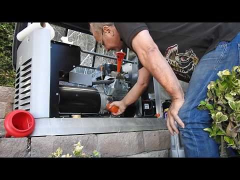 Oil change 20kva Generac for my cousin