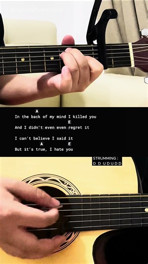 Romantic Homicide - D4vd | Easy Guitar Tutorial For Beginners #guitarlesson #shorts