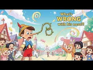 🌙 Pinocchio and the Town of Lies | A Magical Moral Story for Kids ✨👃