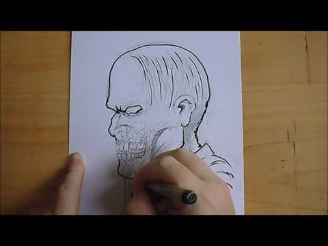 Sketching Army Nazi Zombie Concept