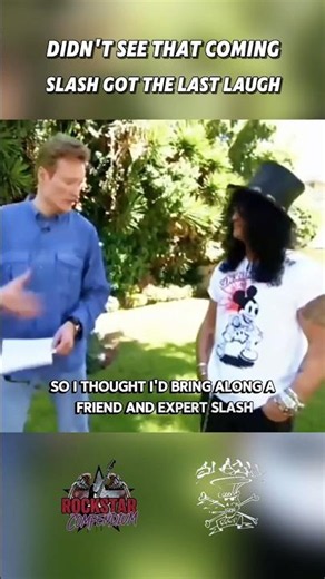 When Conan O'Brien hired Slash as a guitar expert, it end in a twist #classicrock #gunsnroses #slash