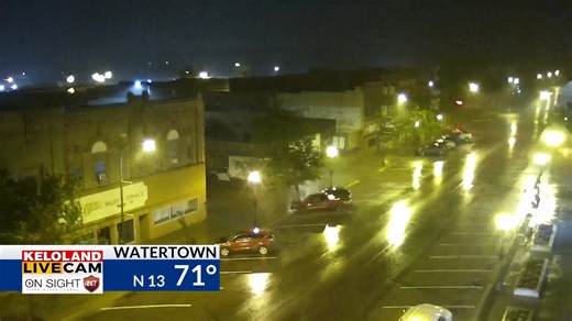 Strong winds and areas of heavy rain are moving through Watertown as of 5:07am. We are tracking the latest weather LIVE on KELOLAND This Morning. https://www.keloland.com/newscasts/?utm_medium=social&utm_source=facebook_KELOLAND_Weather #kelowx | KELOLAND Weather
