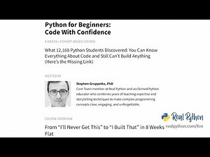 Learn Python in 8 Weeks: Live, Guided & Beginner-Friendly!