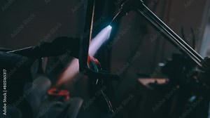 Torch heating up a metal rod