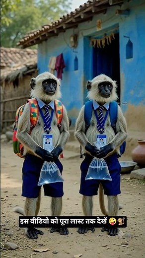 बंदर पानी बोतल न रहने (VS 🤪 🐒)के चलते स्कूल नहीं गया #dalimsharma #comedy #funny