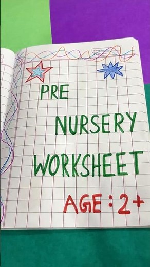 📝 Pre Nursery Worksheets for Kids | Fun Learning for Age 2+ ✨