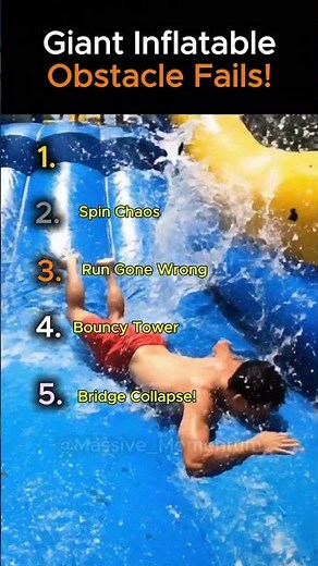 Giant Inflatable Obstacle Disaster! 😱🏰 #viral #shortvideo #shortsfeed