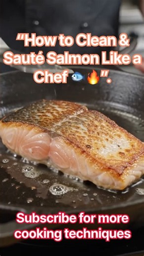 “How to Clean & Sauté Salmon Like a Chef 🐟🔥”.