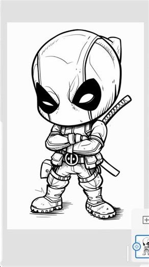 Coloring Drawing Deadpool🗡️ #coloring #art #trending