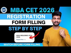 Mba cet Registration Form Filling Process 2026 | How to Fill Mba cet Registration Form 2026