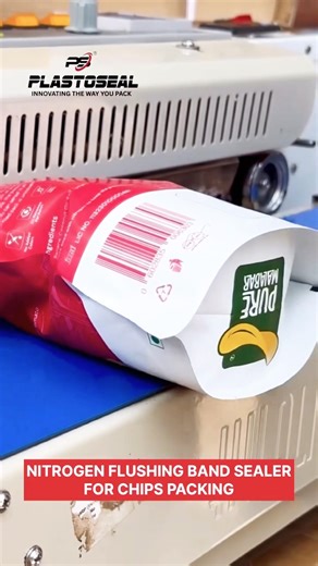 Nitrogen Flushing Chips Packing Machine | Band Sealer Chips Packaging