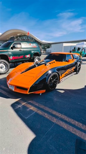 Attila Tihanyi on Instagram: "The 1969 Greenwood Corvette Sport Wagon, reimagined by Freak Show, is a wild fusion of C3 muscle and long-roof lunacy, part Le Mans prototype, part custom van culture fever dream. Drenched in searing orange with black accents, Quake LED eyes, and a blown big block under the hood, it’s a fiberglass outlaw that looks like it could outrun a UFO and steal your girlfriend doing it. #bigblockgarage #chevrolet #chevroletcorvette #musclecar #vintagecar"