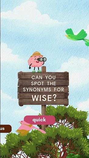 Advanced English Vocabulary Quiz Word Spotting Game – Learn Synonyms for “Wise” #vocabularygame