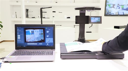 High-Speed A3 Book Scanner High Resolution 28MP 1 Second Laser Assistance OCR Preview Screen V-shaped Book Cradle USB Stock
