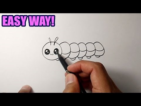 How to draw a cute caterpillar | Simple Drawing