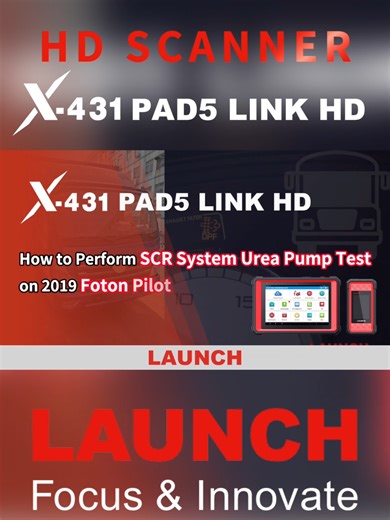 X-431 PAD5 LINK HD | How to Perform SCR System Urea Pump Test on 2019 Foton Pilot | LAUNCH #SCR #System #Urea #Pump#hd #heavyduty #Cutout #mechanic #fyp #diagnostics #CarTech #smartlife #vehicle #tablet #launchtech #X431 #LAUNCH #AutoTech #WorkshopLife #diagnose #x431 #Pilot