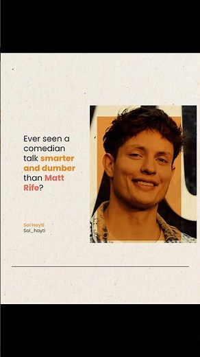 Build like a model, and funny like he’s the ugliest man in the room | #mattrife