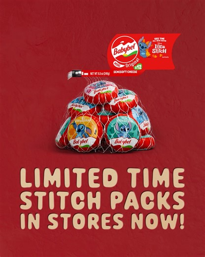 Babybel’s limited-edition Lilo and Stitch packaging is here! Time to roll around and find out –how delicious these cheeses are 😌 💫 Disney’s #LiloAndStitch coming soon to Disney . #babybel #cheese | Babybel