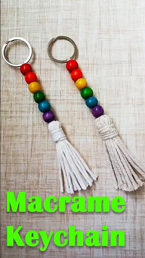 easy macrame Keychain | macrame keychain making at home
