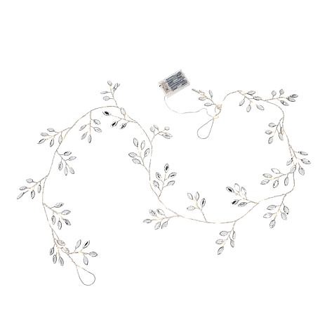 august & leo 6' Jeweled Leaf LED Garland | HSN