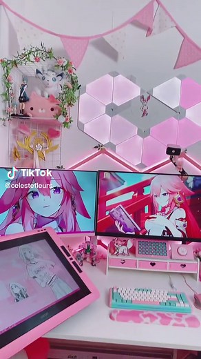 Kawaii Pink PC Setup: Yae Miko Edition