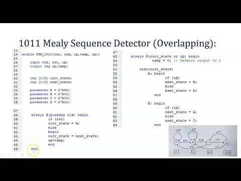 Verilog Code and Testbench for a 1011 Sequence Detector (Mealy - Overlapping)