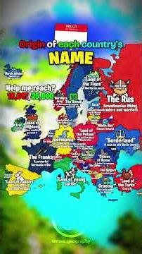 🇬🇱 Origin of each country's name #europe #geography #map