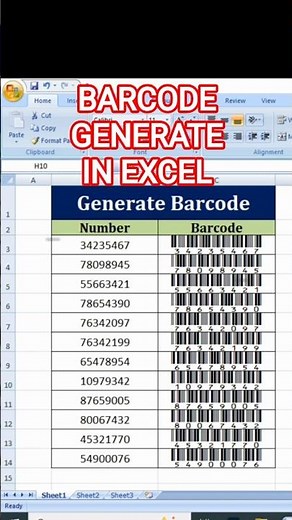 How To Barcode Generate in Excel । Barcode Generate in Excel