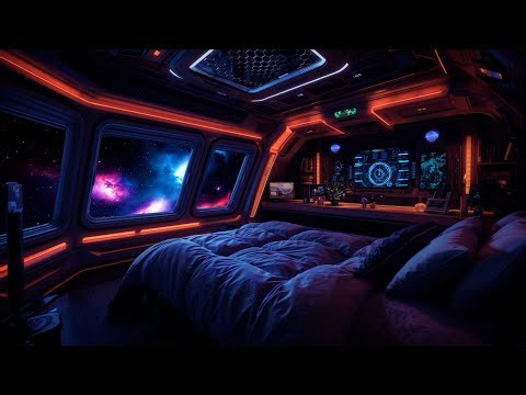 Your Private Spaceship Bedroom | Peaceful Sci-Fi Ambience for Sleep, Study & Relaxation