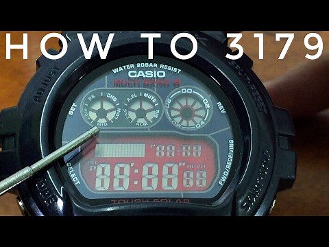 Casio G-Shock 3179 Module | GW-6900 series watch functions demonstration, test screen & watch set-up