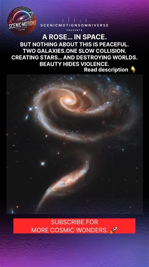 This “Rose” Is Actually a Violent Galaxy Collision 🌹 | NASA Hubble Image