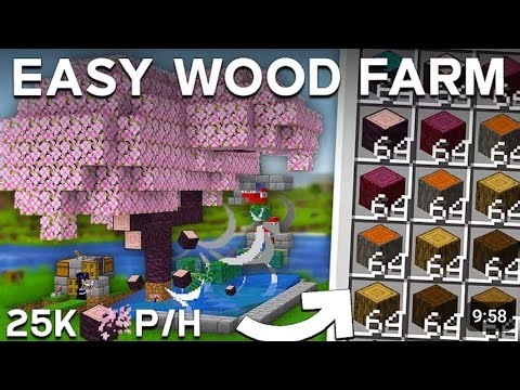 Easiest All Types Tree Farm Minecraft Java 1.21.11 _ 20_000–25_000 Logs_Hour_(1080P_60FPS)